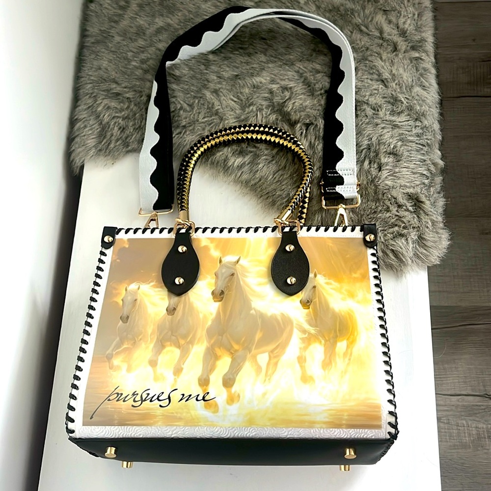 *SOLD* CHiP Bags modern Christian apparel horses colorful music celestial purse - Picture 11 of 17